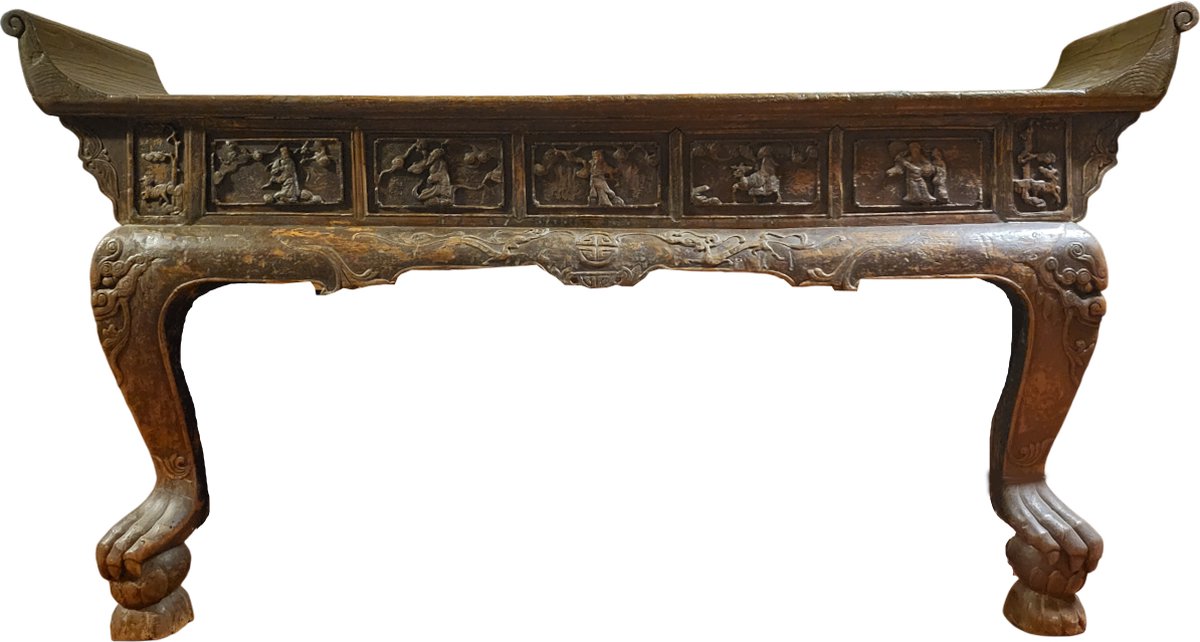 Fine Asianliving 19e Eeuw Antieke Chinese Sidetable Altaar Tafel Handgesneden B205xD38xH110cm Chinese Meubels Oosterse Kast
