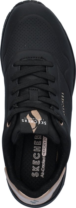 Skechers Uno - Gouden Air - Dames Sneakers - Zwart