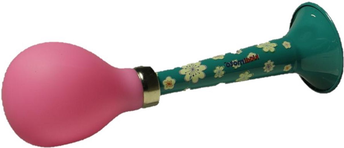 Kiddimoto - toeter - fietsbel - Fleur - Turquoise -Roze - Fietstoeter