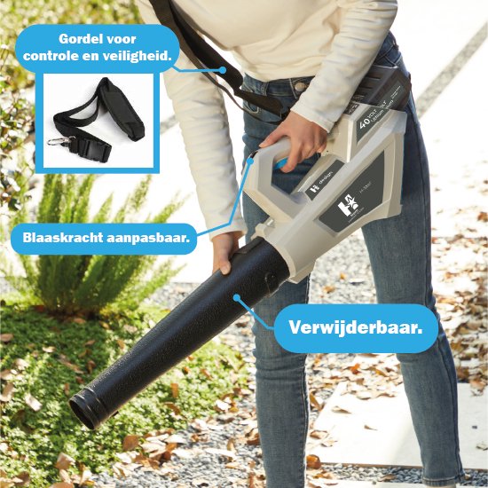 H-Ster accu Bladblazer Siem 40V - Luchtvolume 9m3/min - excl. accu en lader van H-Ster — afbeelding 2