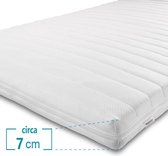 Easy Bedden® Topmatras - 100x190 - Topper HR Koudschuim - Medium hardheid - Hybrid - Topdekmatras - circa 7 cm - Afritsbaar Wasbaar Tijk - Orthopedisch - Anti-allergisch - Topper Hotel XL - Anti Bacterieel - CertiPUR® en Okoetex gecertificeerd.
