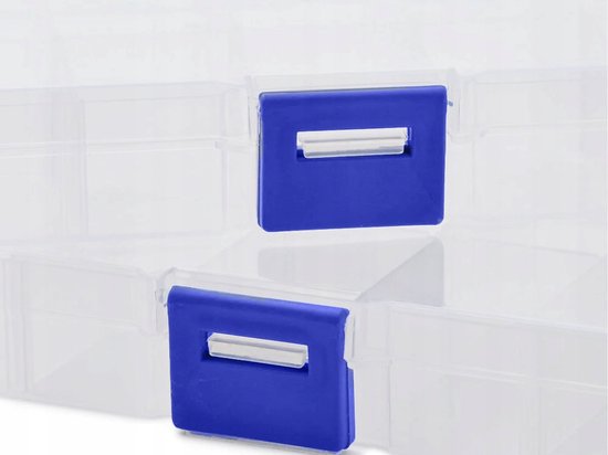 P-D-W®, Stacking boxes, 192 pieces, blue, size 1, 10 x 9.7 x 5 cm