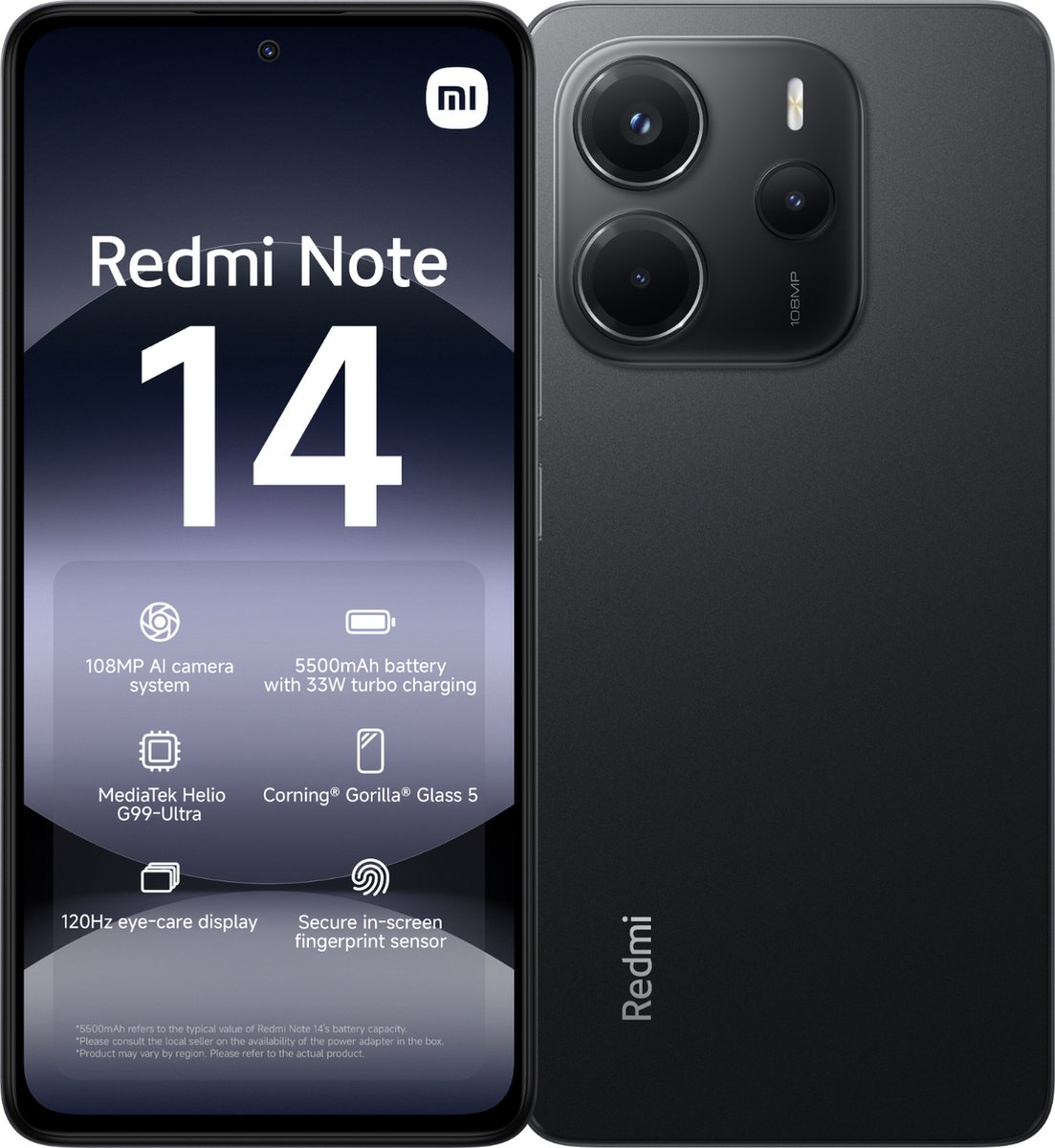 Xiaomi Redmi Note 14 - 6GB/128GB - Midnight Zwart | bol