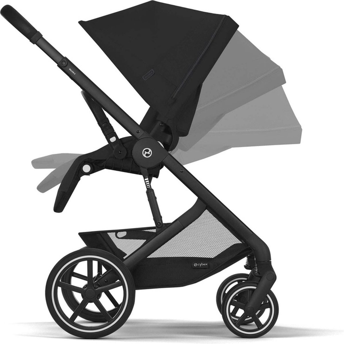 Cybex Balios S Lux Kinderwagen - Zwarte Frame - Moon Black - afbeelding 2