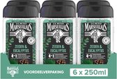 Le Petit Marseillais 4in1 douchegel voordeelverpakking - zeeden en eucalyptus - extra verfrissend - 6x250 ml