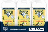 Le Petit Marseillais douchegel voordeelverpakking - bio vanillemelk - extra zachte douchecrème - hydraterend - 6x250ml
