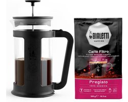 Bialetti French Press Smart 350ml + Bialetti Pregiato Filterkoffie 300 gram