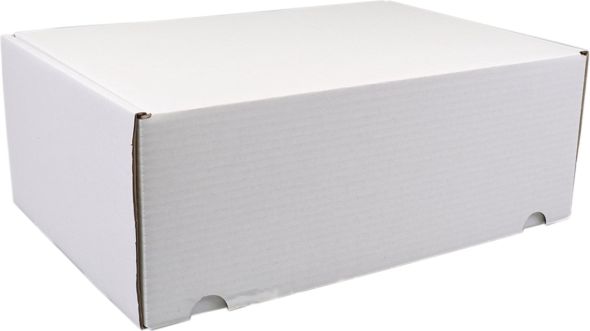SendProof® Postpakketdoos | golfkarton | 315x215x120mm | gestanst | wit | 25 stuks