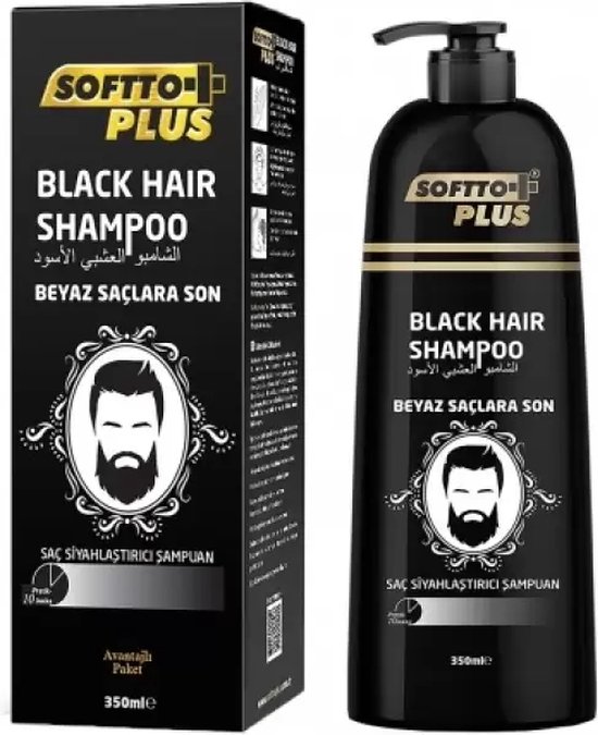 Softto Plus – Black Hair Shampoo -350 ml