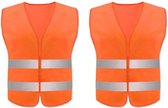 Doodadeals® - 2x Gilet de sécurité XXL pour Adultes - Gilet de sécurité - Voiture - Gilets Oranje - XXL - Extra large