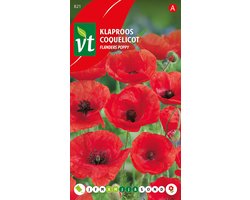 Papaver Rode Klaproos 'Flanders Poppy' Zaden - Klassieke Roodbloeiende Klaproos