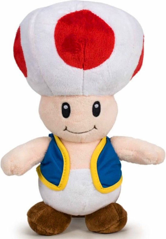 Toad Pluche Knuffel 30 cm - Super Mario Bros Plush - Speelgoed voor Jongens en Meisjes - Mario Kart bekend van Nintendo Switch - Mario Peach Luigi Toad Donkey Kong Yoshi Bowser