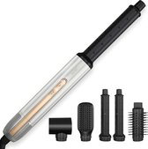 MAE® Airstyler II - Föhnborstel & Krulborstel - Krultang 5 in 1 Multistyler - Hairwrap - Haarstyler - Zilver
