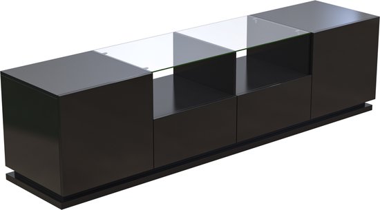 Figue tv meubel industrieel zwart metaal 200cm