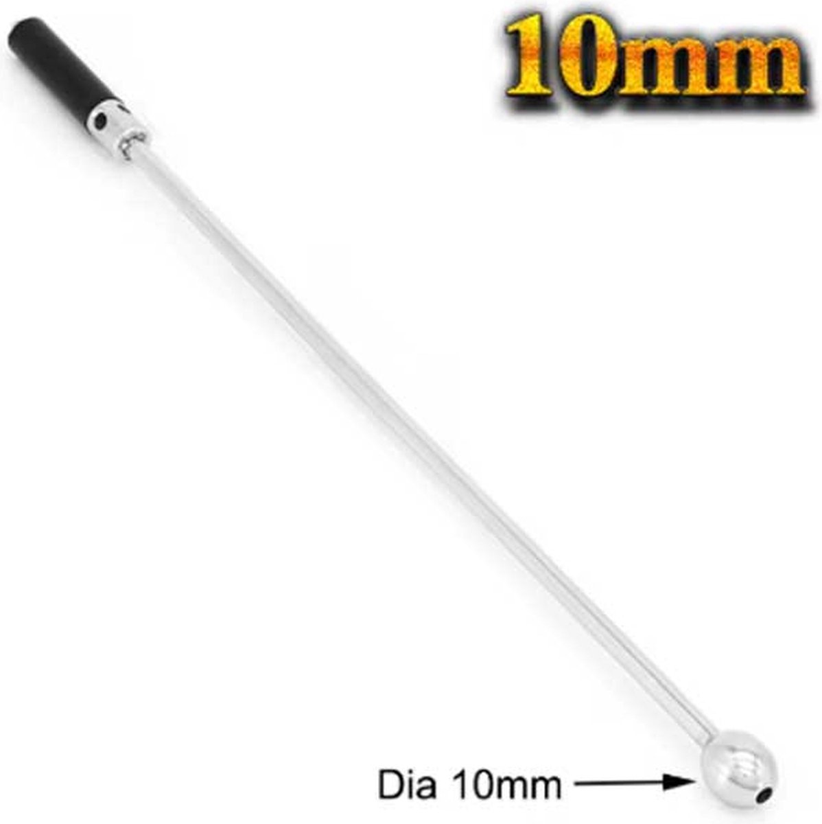 Plasbuis Stroomschok Penisplug - 10MM - E-stim - Stroom Schok - Penis - Urethrale