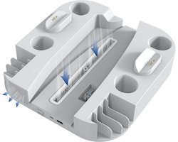 Qware - Cooling stand playstation 5 & slim - 2 controller chargers - cooling