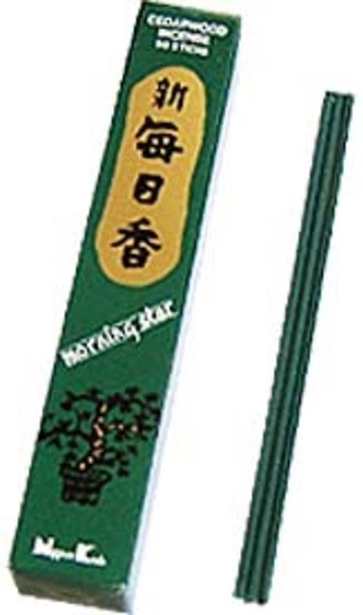 Yogi & Yogini naturals Japanse wierook - Morning Star - Cedarwood groen