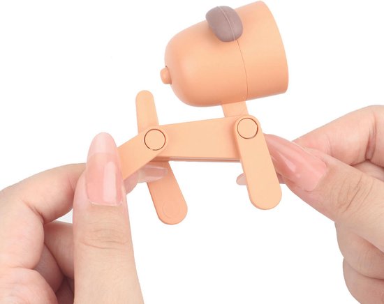 Winkee Mini Hond Lampje - 2 stuks - Wit + Bruin - verstelbare houding van Winkee — afbeelding 5