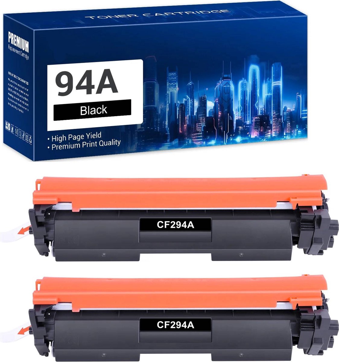 2-pack | HP94A CF294A - Alternatieve Toner - 1200 Pagina's - Geschikt voor HP LaserJet Pro M118dw, MFP M148dw, M148fdw, M148fw