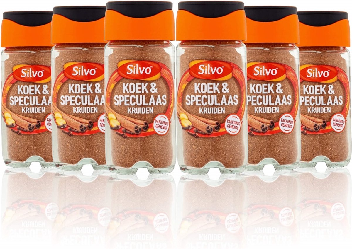Silvo® | 6 x Koek en Speculaas kruiden | 6 x 34 g | voordeelverpakking