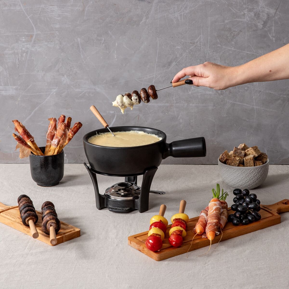 Boska Fondueset Nero - Kaasfondueset - Zwart - 1,3 L - Voor 875 gram Kaasfondue – foto 4