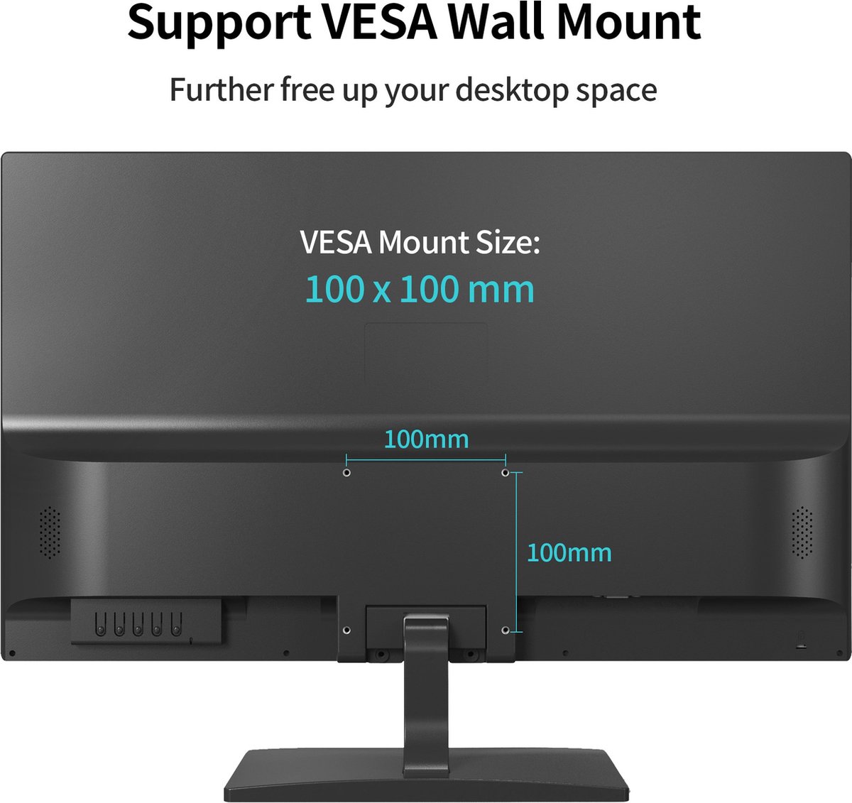 TuTu F2145M 22 inch Full HD LED Monitor 1920x1080 75Hz HDMI VGA Energiezuinig Antireflectie - Afbeelding 2