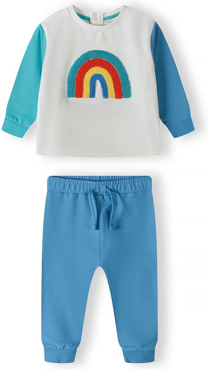 Minoti - jogging set - jongens - regenboog - maat 68/74