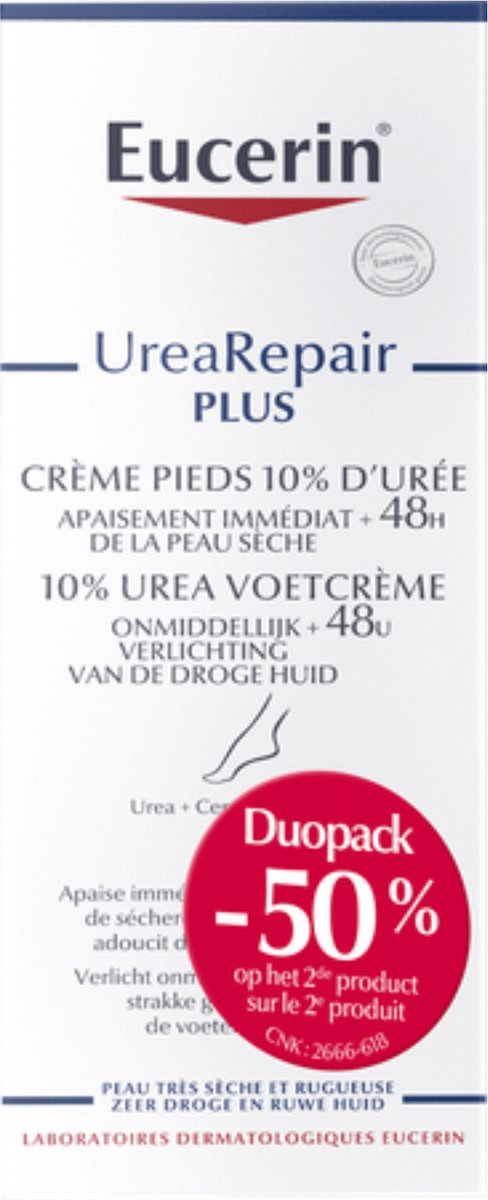 2 x Eucerin UreaRepair PLUS Voetcreme 10% Urea Voetcrème - 2 x 100 ml