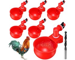 Goodivery ® Automatische Drinkbak Set voor Kippen, Eenden en Gevogelte - 6 Stuks