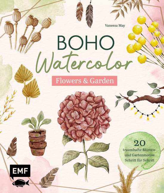 Boho Watercolor – Flowers & Garden - cover