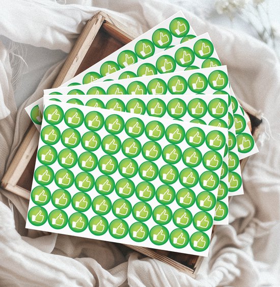 Foto: Positieve duimpjes beloningsstickers 5 stickervellen 270 stickers 19 mm groene duimpjes duimpje omhoog stickers school controlestickers stickers planner organizer stickers keurstickers stickervellen like stickers