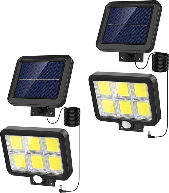 Lepwings Outdoor Solar Light, 426 LED 2800 Lumens Solar Outdoor Light With Motion Sensor, Waterproof IP65, 270° Beam Angle, With 5M Cable For Outdoor, Garden, Garage, Path