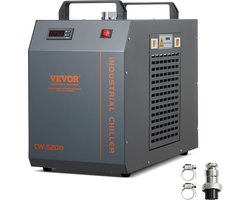 VEVOR Industriële Waterkoeler CW-5200 Waterkoeler Koelsysteem met Ingebouwde Compressor Watertankcapaciteit 7L 13L/min Max. Stroomsnelheid voor CO2-lasergraveermachine Koelmachine