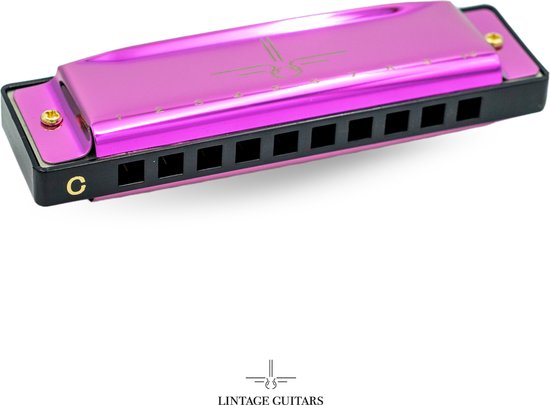 Harmonica Do Majeur - Violet Métallisé - Harmonica pour Adultes et Enfants - Harmonica Chronomatique