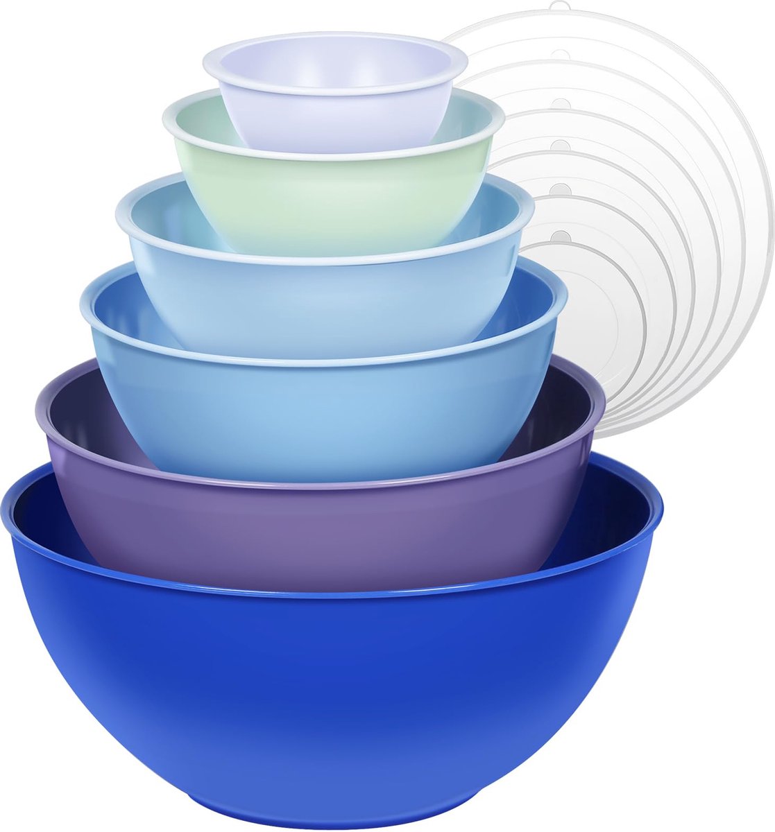 La'Moussawi ® Veelzijdige Keuken Mengkom Set met Deksel voor Opslag en Serveren