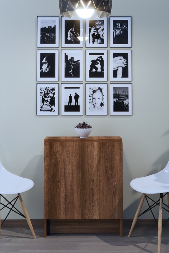 EMILIA bistroset Terra Cotta- 2 inklapbare stoelen en een ronde tafel van gepoedercoat