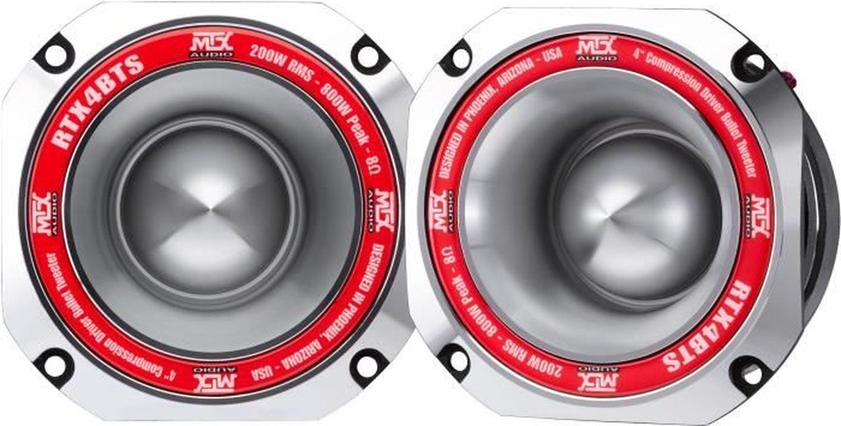 MTX AUDIO - MTX hoogefficiënte tweeter RTX4BTs - Ø10cm - 45mm spoel - 200W RMS - 800W - Peak 8Ω 103,0dB/2V/1m verkocht per stuk