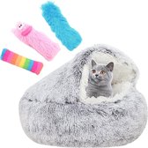 Bol.com Kattenmand - Kattenbed - Kattenmandje Poes - Kattentunnel Pluche - Poezenmand - Kattenspeelgoed - Reismand Kat - Inclusi... aanbieding