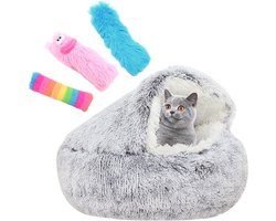 Kattenmand - Kattenbed - Kattenmandje Poes - Kattentunnel Pluche - Poezenmand - Kattenspeelgoed - Reismand Kat - Inclusief 3 Kattenspeeltjes Kattenmand - Kattenbed - Kattenmandje Poes - Kattentunnel Pluche - Poezenmand - Kattenspeelgoed - Reismand Kat - Inclusief 3 Kattenspeeltjes