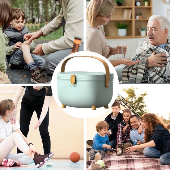 Medicijnen opslag, EHBO-doos, huisapotheekdoos, medicijnkastje medicijnkoffer retro, opbergdoos medicijndoos, draagbare medicijnkist, grote capaciteit medische doos organizer