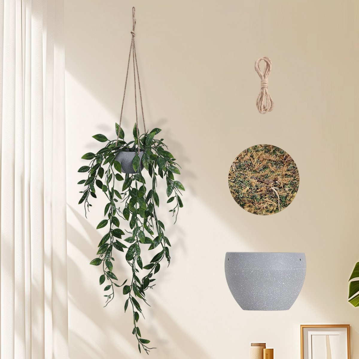 Gesimuleerde groene plant- groene erwtenpod