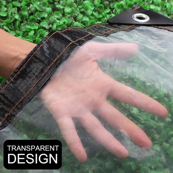 Bâches transparentes et imperméables, Protection aux UV, avec œillets, pour meubles de jardin et Voitures , 3 x 2,5 m