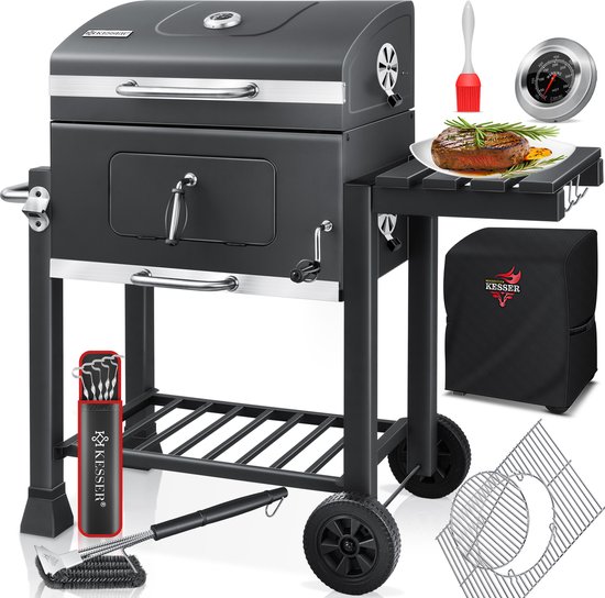 Barbecue Grill 30x44cm Draagbare Grill Buiten Camping Reizen Houtskoolfornuis met Vent Happy Life (Kleur: Groen, Maat: 30x44cm) (Groen 30x44cm