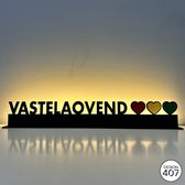 Design407 - Skyline Vastelaovendhartjes Rood Geel Groen - 60x10,4 cm - Led Verlichting - Carnaval - Carnaval Decoratie - Carnaval Versiering - Vastelaovend - Limburg - Hartjes - Houten Decoratie - Feestdecoratie - Hout - USB aansluiting