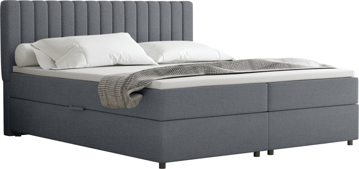 BOXBED Everest 180 x 200 cm tweepersoons met hoogwaardige Bonell-matras en topper