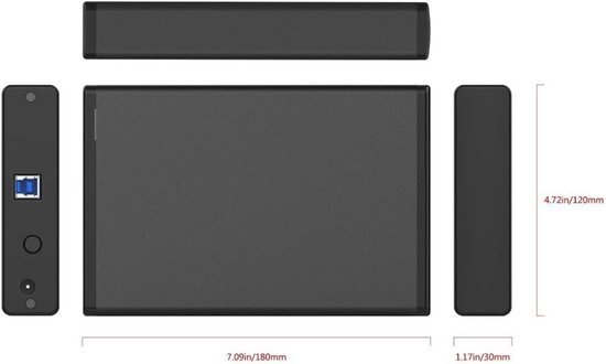 VELTRR® Harde Schijf Extern - Draagbare - 3TB Opslag van Merkloos — afbeelding 4