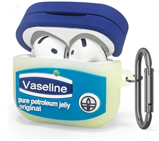 okido - Hoesje geschikt voor Airpods 4 - Vaseline siliconen case ...