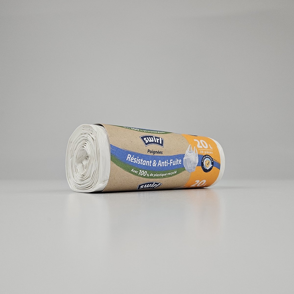 Goedkoopste Swirl Vuilniszakken 20 Liter | Handvat | 320 Zakken | HDPE | 21 My | 48x48 cm - Swirl 20 Liter, Swirl Afvalzakken, Swirl Afvalzakken 20 Liter, Vuilniszak met Handvat