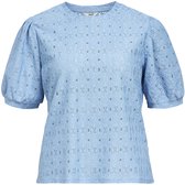 Object Objlaila S/s Re Top Tops & T-shirts Dames - Shirt - Blauw - Maat L