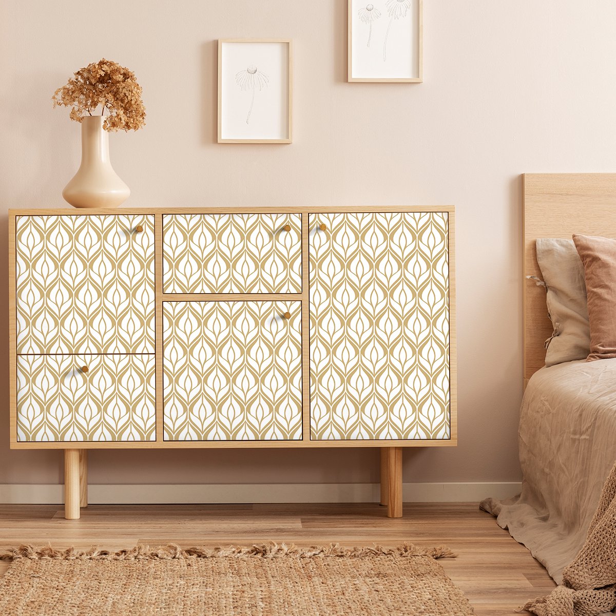 Ambiance Sticker Scandinavische meubelsticker, Lijas, 60 x 90 cm Multi color